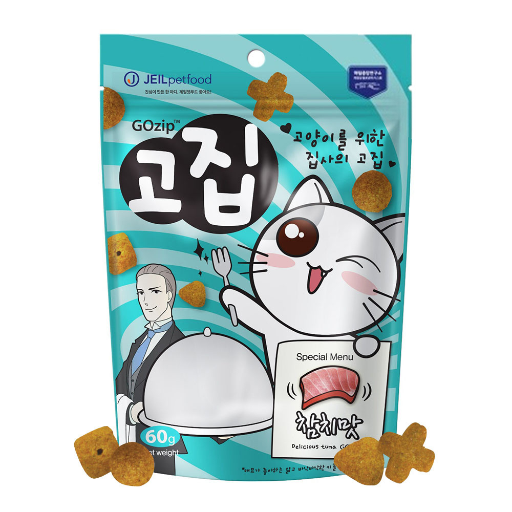 고집 그레인프리 고양이 스낵 간식 참치맛, 60g, 1개 : 파워도그