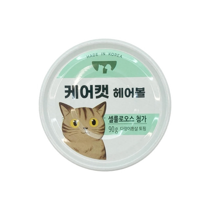 사조 케어캣 90g 헤어볼 다랑어흰살토핑 고양이캔 : 우다다냥이