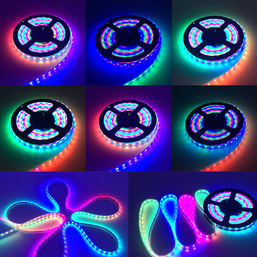 방수 LED바 플렉시블 LED 12V 네오픽셀 파노라마 5M A : LED마켓