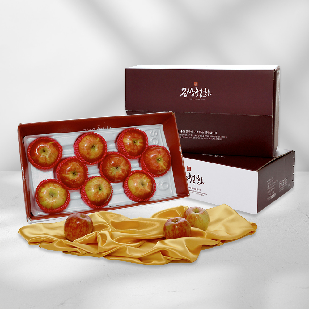 금상첨화 사과 선물세트 2.5kg (홍로) : 다사과일마켓