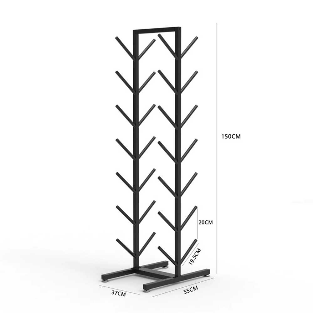 폼롤러 거치대 정리함 스토리지 랙 철제 요가학원 발패드블랙7층(14개보관)55x37x150 : 이지스토어2