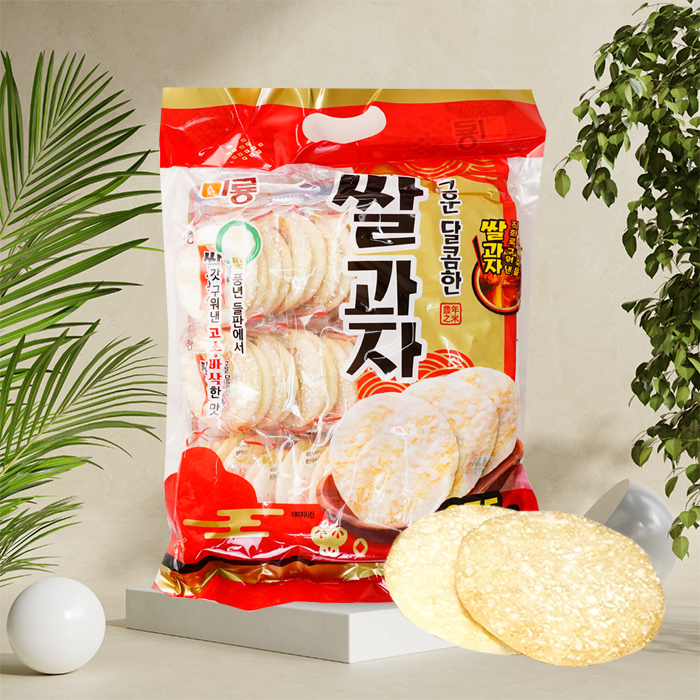 미룡 구운 달콤한 쌀과자 275g 쌀로만든 스낵 : 서양 과자점
