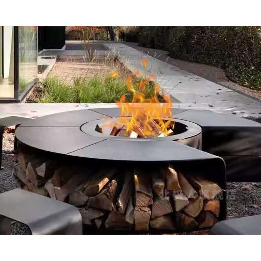 야외 테이블 바비큐 마당 테라스 좌석 고기굽기 장식 직경 800MM 노치 모델 : 쿠니소니직구