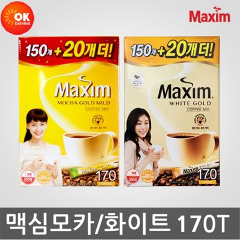 맥심 화이트골드150T+20T 커피믹스 모카 : 맥스마트