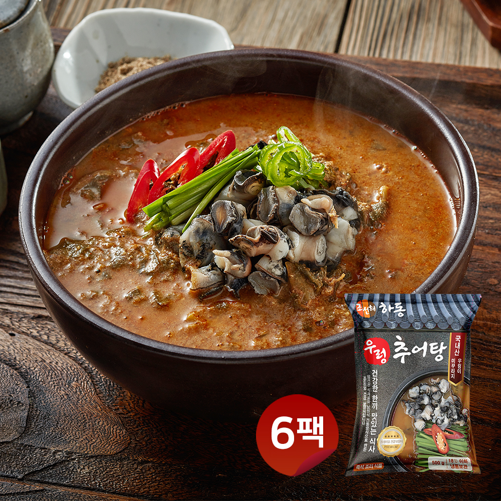 하동 우렁 추어탕 550g x 6팩 보양식 간편식 국밥 전통 추어탕 : 하동 우렁 추어탕