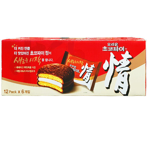 오리온 초코파이 정 72개(12팩x6개입) : 베베파크