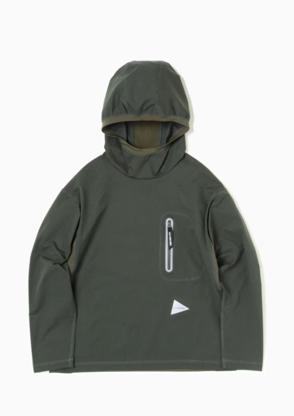 and wander 앤드원더 hybrid warm pocket hoodie : 후치토