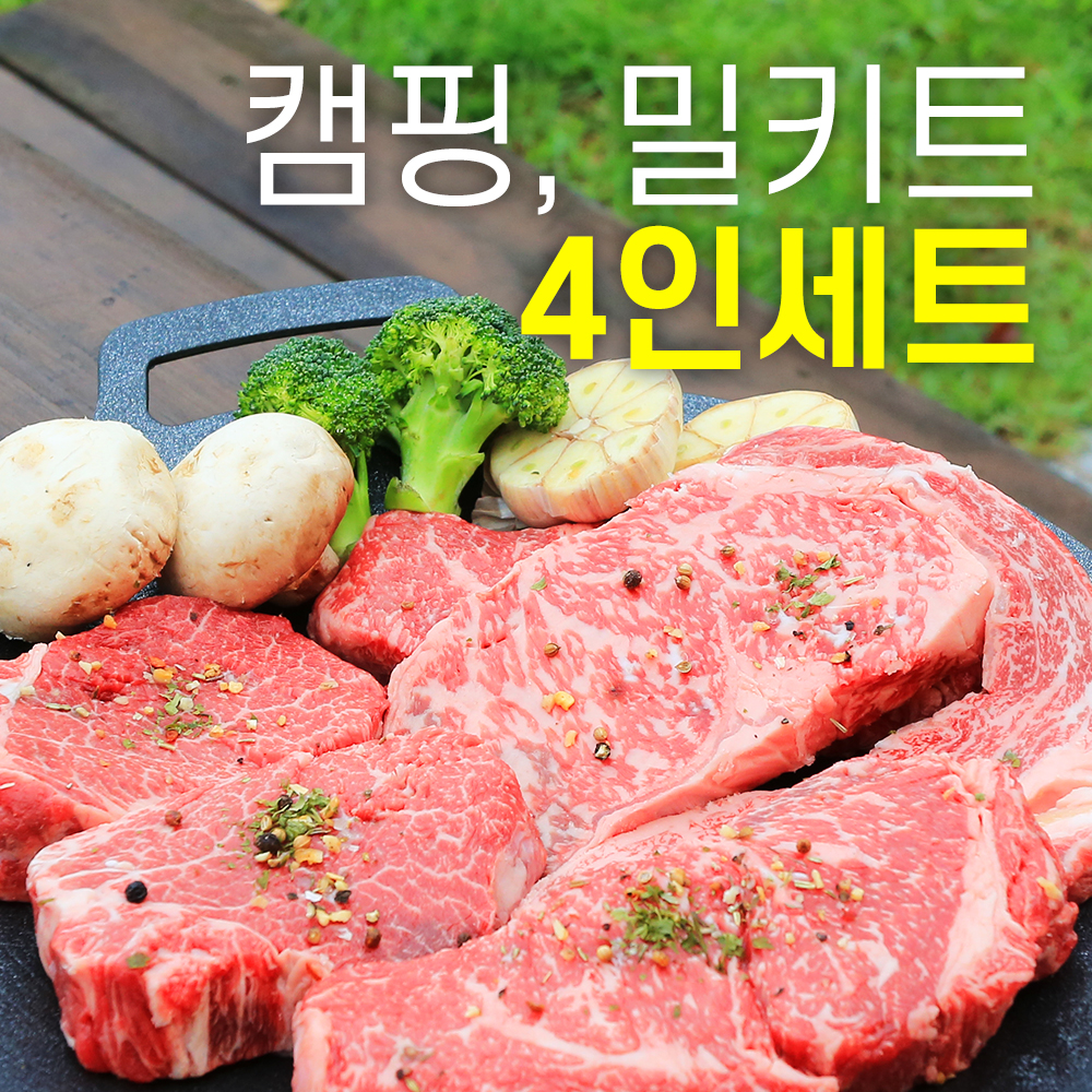 정읍시 내장산국민여가캠핑장 전용 정읍한우 밀키트 4인세트 1kg, 한우등심, 치마살 등 : 샘골농협 생소한만남