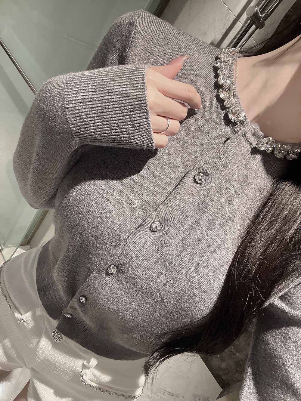 스톤 넥 가디건 : 어패럴타운