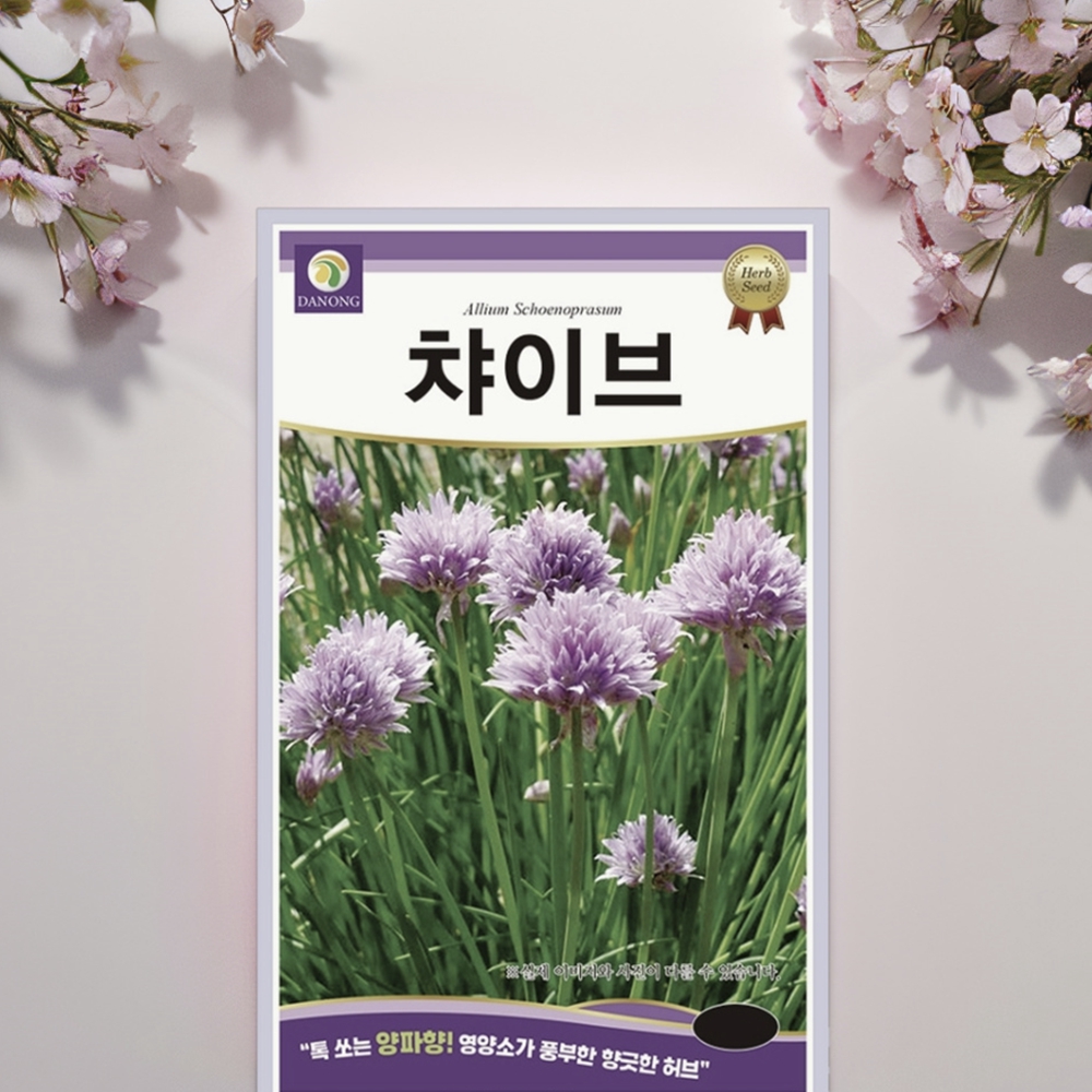 차이브 씨앗 다년생 허브 식용 꽃 씨 1g : 행복한써니스토어