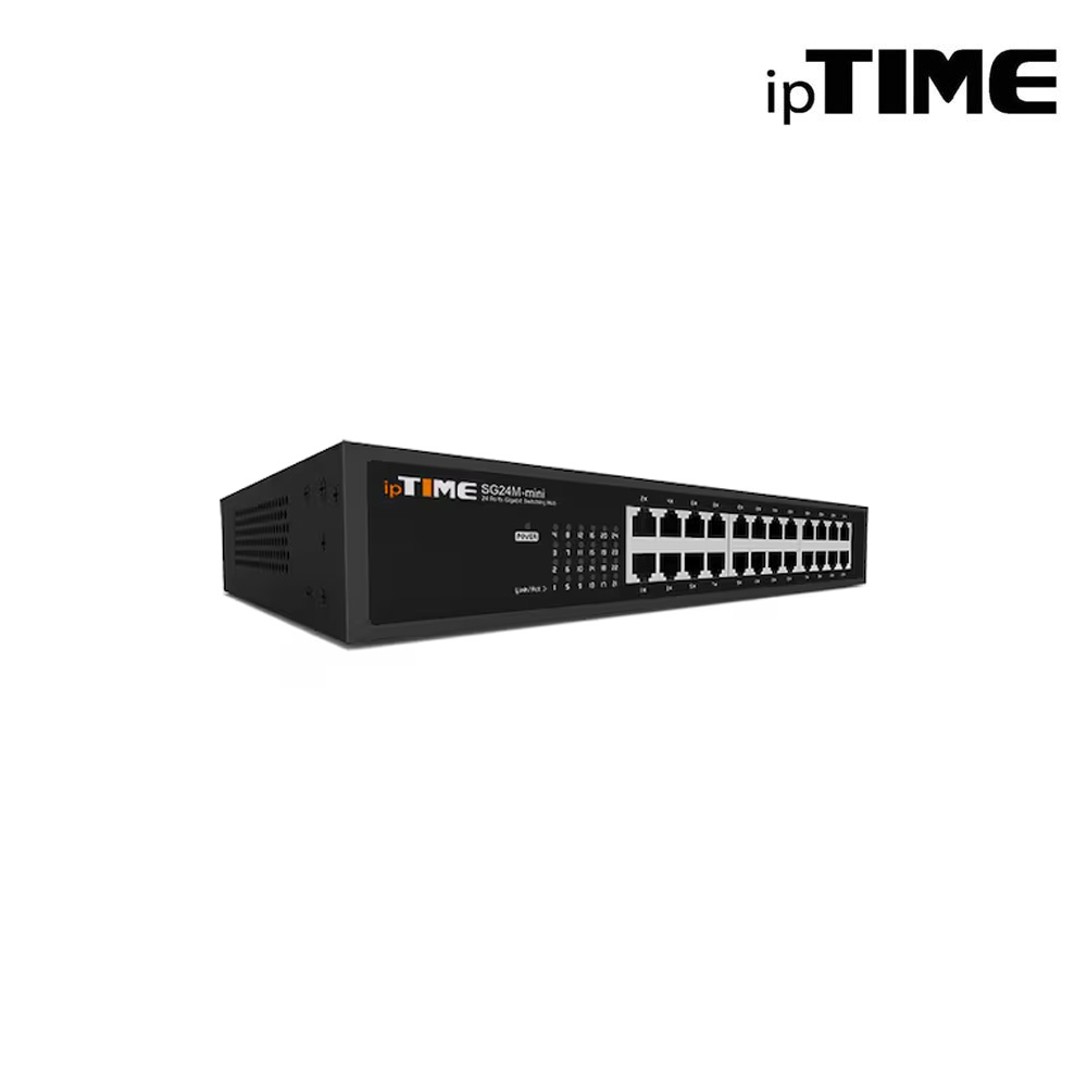 ipTIME SG24M-mini 24포트 기가 스위칭허브 스위치허브 인터넷 랜 선 분배기 : 오케이준