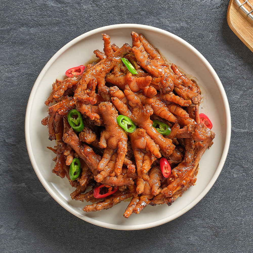 매운 숯불 간장 통닭발 뼈닭발 불닭발 : 아지매포차