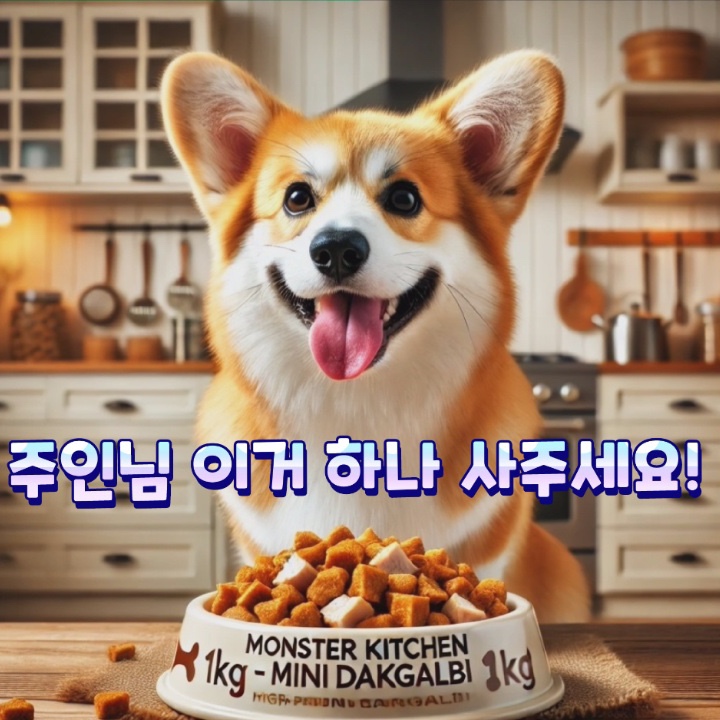 몬스터키친 1kg 미니 닭갈비 맛있는 강아지 간식 고단백 저지방 : 루루 펫 스토어