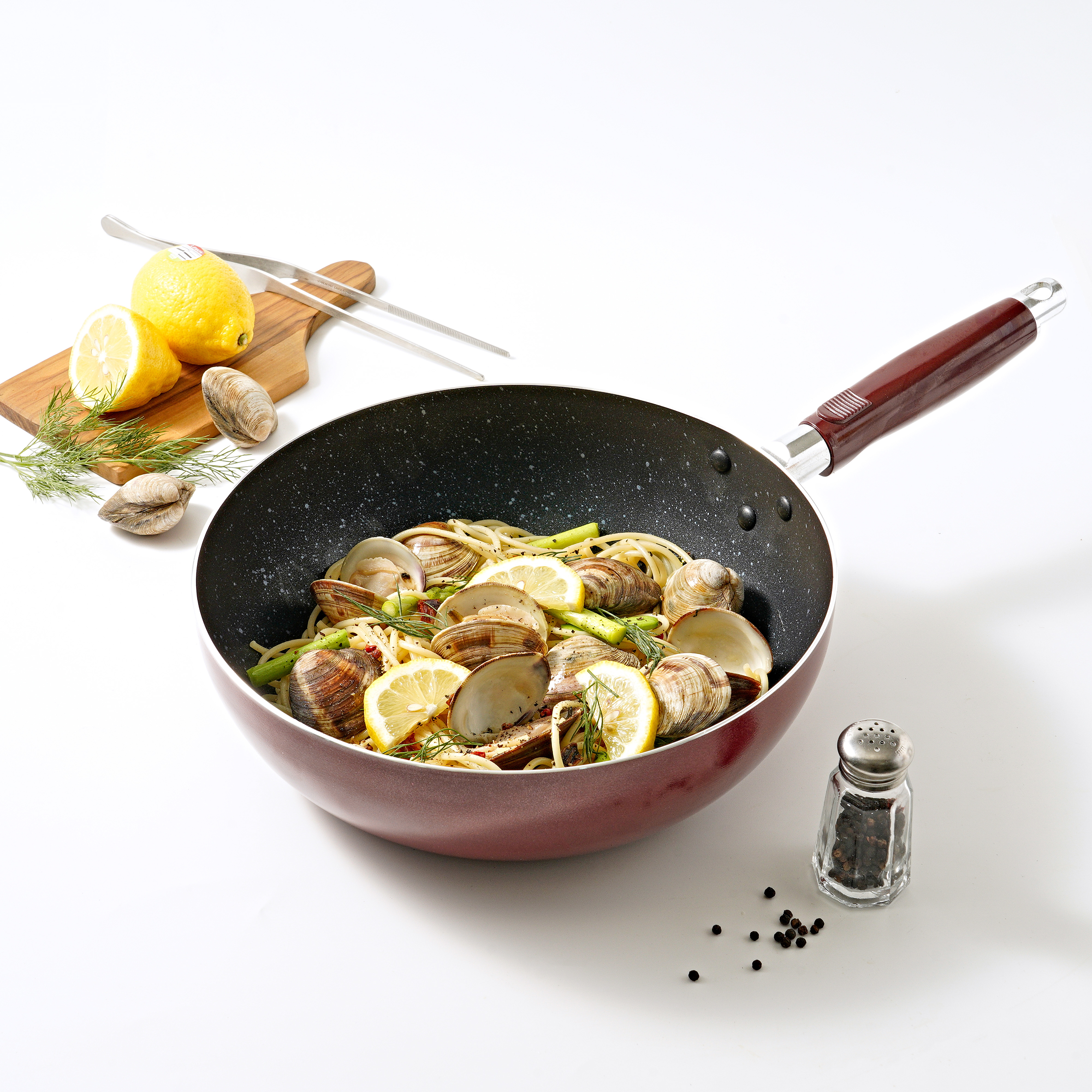 국산 업소용 코팅 후라이팬 식당 마블후라이팬 대원 홍티 18cm : 와이제이바스켓