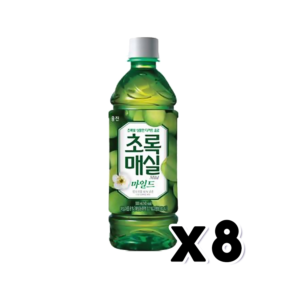 초록매실 마일드 저칼로리 페트음료 500ml x 8개 : 블리스원샵