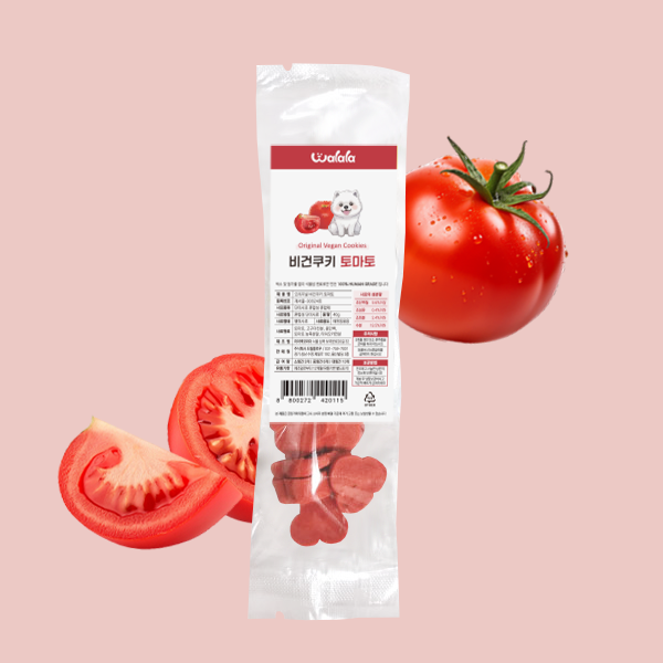 왈랄라 강아지 오리지널 저알러지 비건 쿠키 노즈워크 간식 토마토, 40g, 1개 : 쁘띠하루