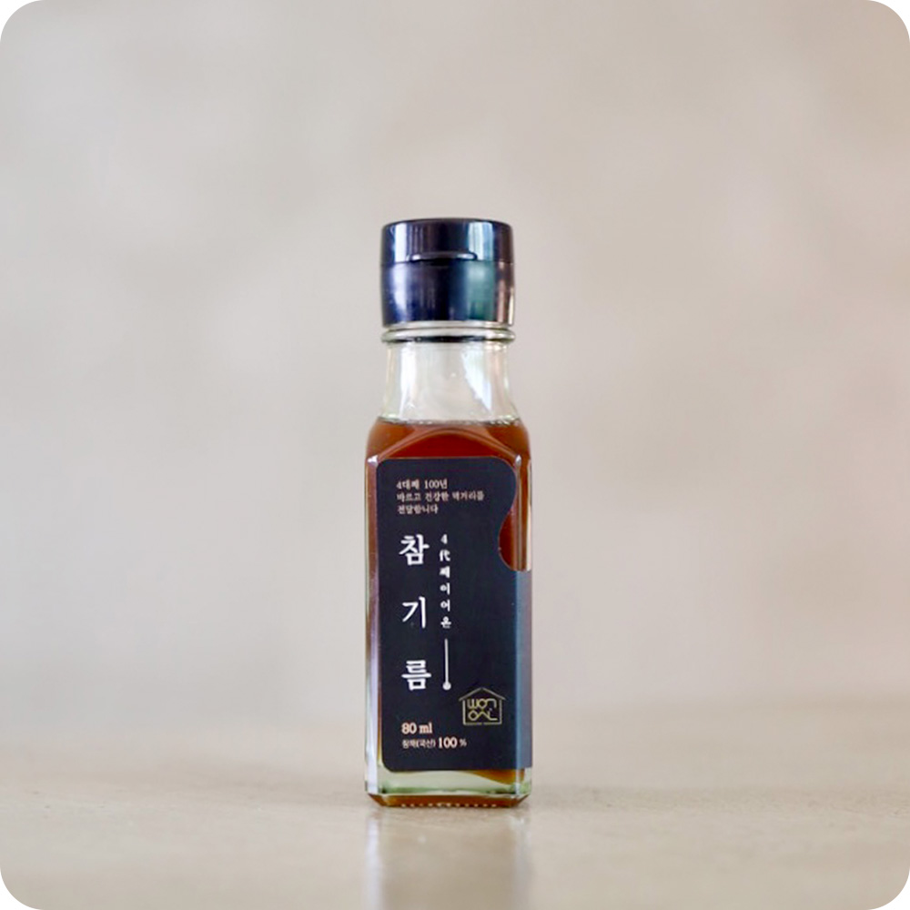 빵앗간며느리 국산 통참깨 고소한 방앗간 참기름 80ml, 1개 : 100년 방앗간