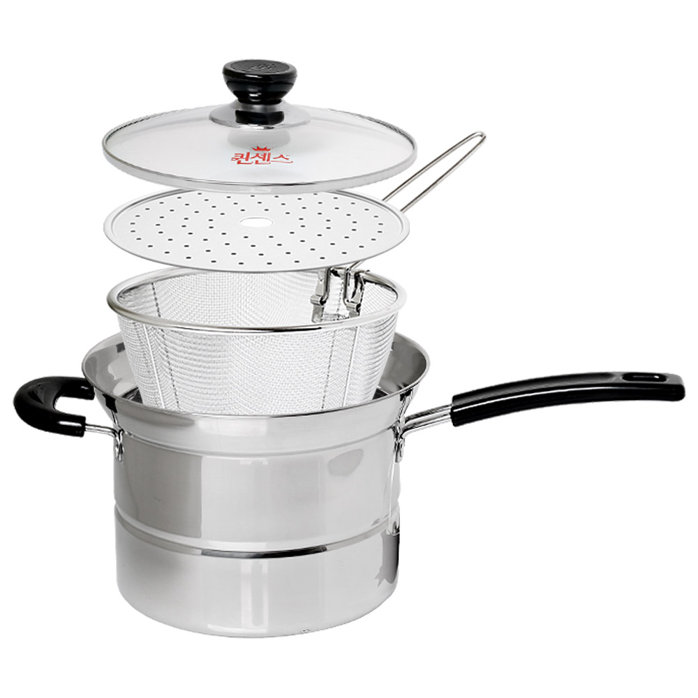 퀸센스 찜 국수냄비 찜기 파스타 스파게티 냄비 18cm : e파인드리빙