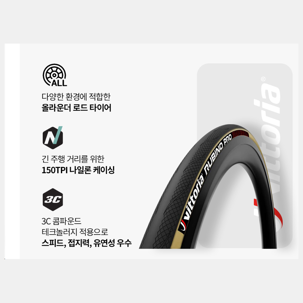 비토리아 루비노 프로 폴드 파라 클린처 픽시 로드 타이어 : 바이크셀링