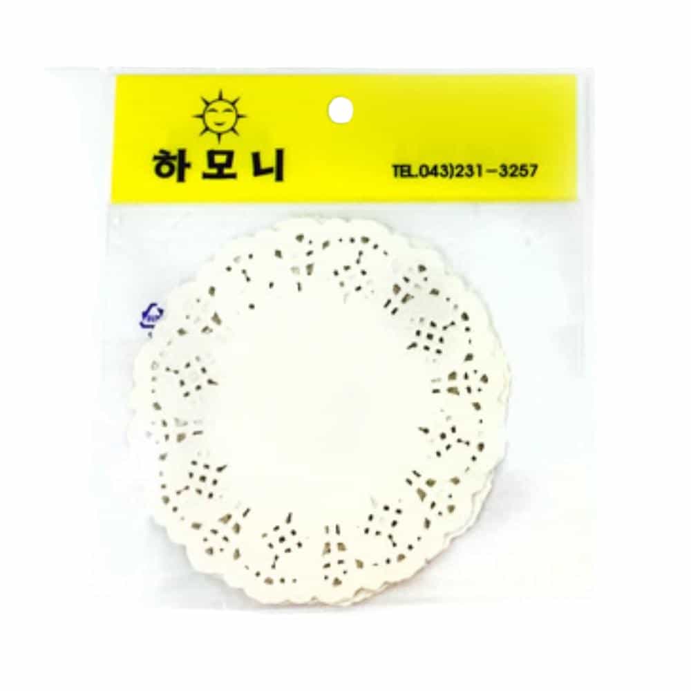 도일리페이퍼 원형화이트 4가지사이즈 원형코스터 핸드메이드 컵받침대 파티컵매트 티코스트 : 세상만샵