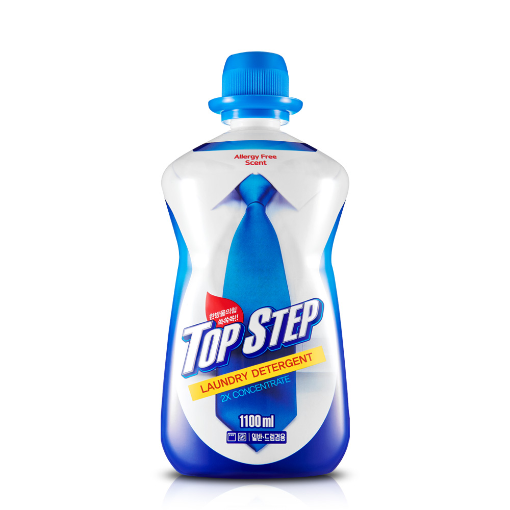 탑스텝 고농축 세탁세제 1100ml 일반/드럼 겸용 액체세제 중성세제 : 한국미라클피플사