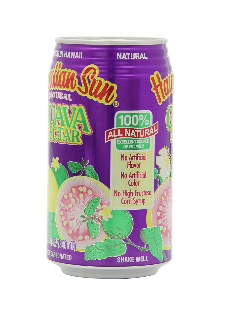 Hawaiian Sun 하와이안 썬 넥타 구아바 음료 드링크 340ml 24캔 : 아르데아