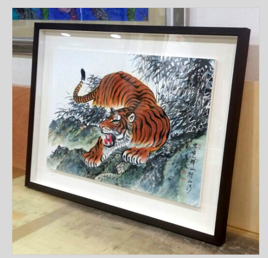 액운막는 호랑이 그림 붉은호랑이-작품액자 : 인사동문화