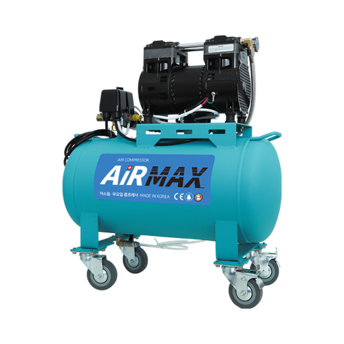 에어맥스 AIRMAX 콤프레샤 저소음 무오일 콤프레샤 AFC-1HP-25 국내제작 750W급 휴대용 에어콤프레샤 : 콤프월드