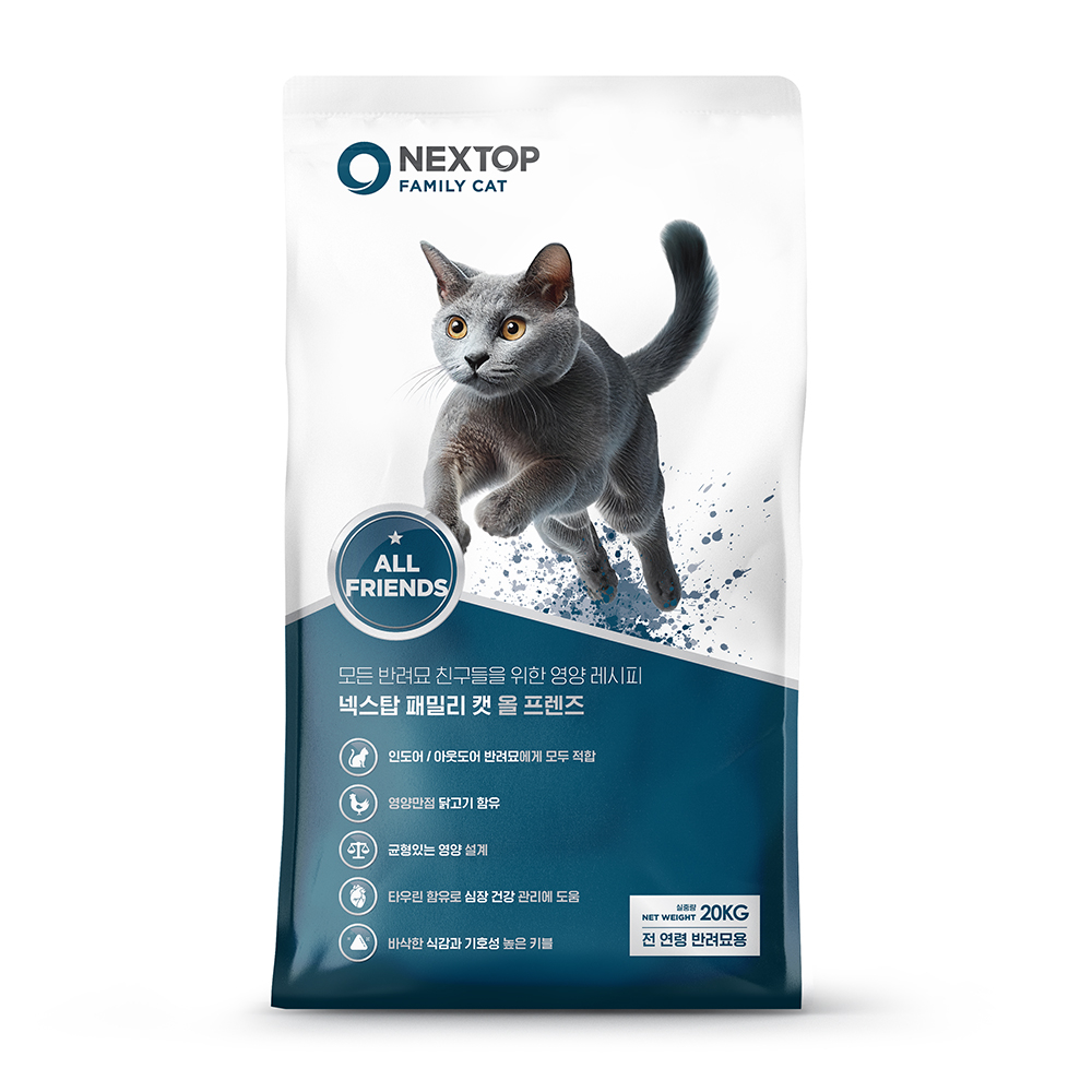 우성 넥스탑 패밀리캣 20kg 고양이 전연령 대용량 길냥이 길고양이 사료 고양이밥 : 파워도그