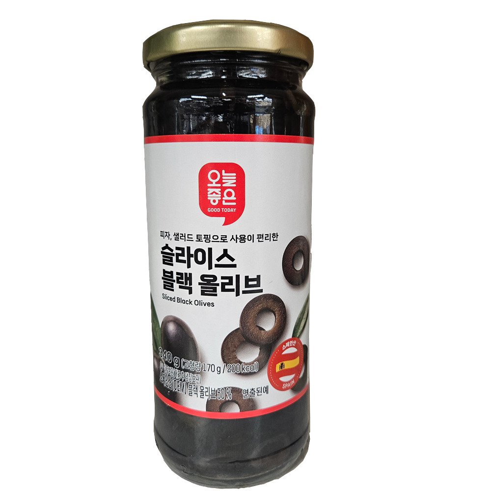씨없는 슬라이스올리브 오늘좋은 피티드 블랙올리브 그린올리브 가정용 소용량 : 단디판다