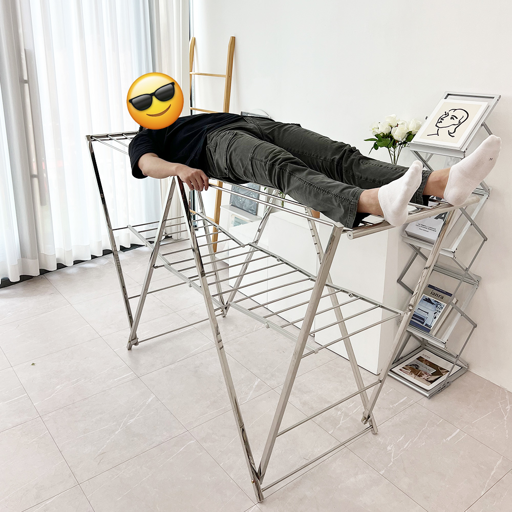 케이더블리 메가브리즈 튼튼한 빨래 건조대 3-4인가구 패밀리 대형 이불 수건 빨래걸이 : 케이더블리