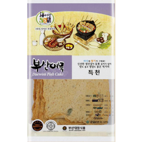 당일생산 부산어묵 납작 사각어묵 옛날맛 그대로(오뎅꼬지, 어묵탕, 볶음, 반찬) 500g : 예우푸드