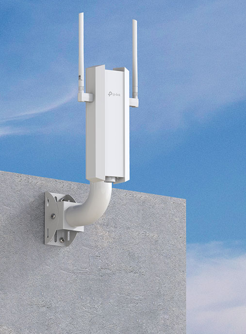 티피링크 EAP610-Outdoo +벽면 폴 브라켓 WiFi6 캠핑장 공원 무선인터넷 : 세이프네트워크