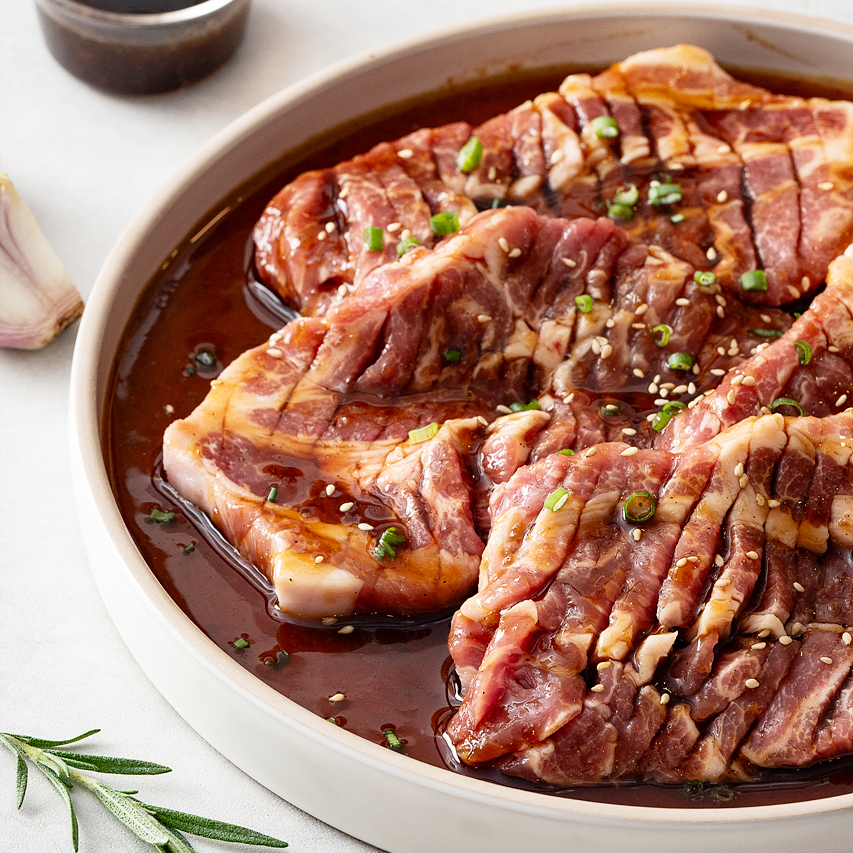 도뜰한돈 양념육 칼집양념목살 500g : 도뜰스토어