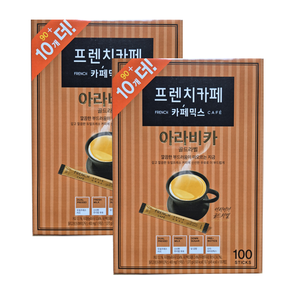 프렌치카페 아라비카 골드라벨 커피믹스 100T+100T : 디비마트