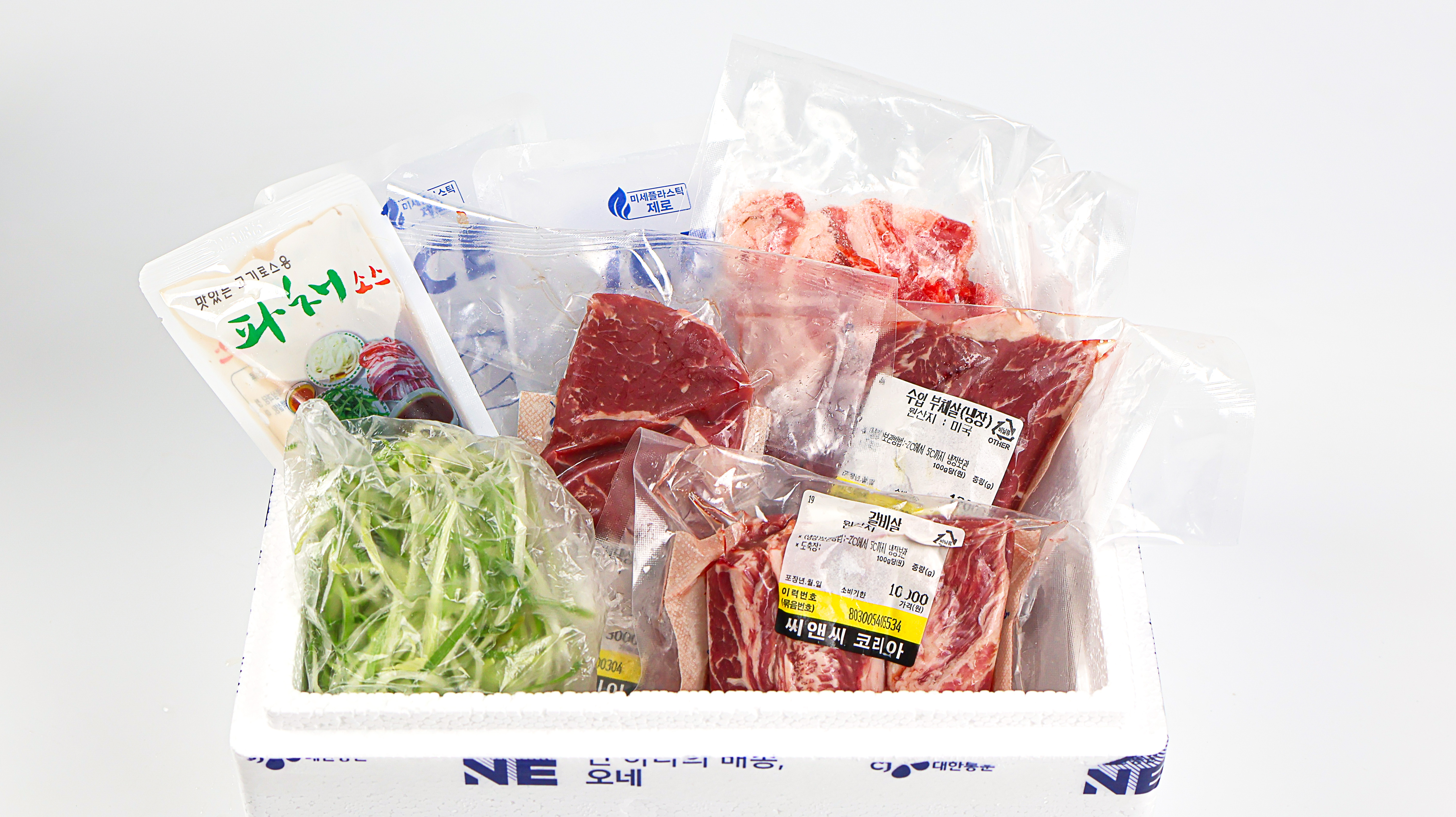미국산 소 한 마리 셋트 800g 2~3인분 네가지 부위를 한번에 (등심,부채살, 갈비살, 우삼겹)  맛도리 상품 모음 : 찐 먹판 축.수산물