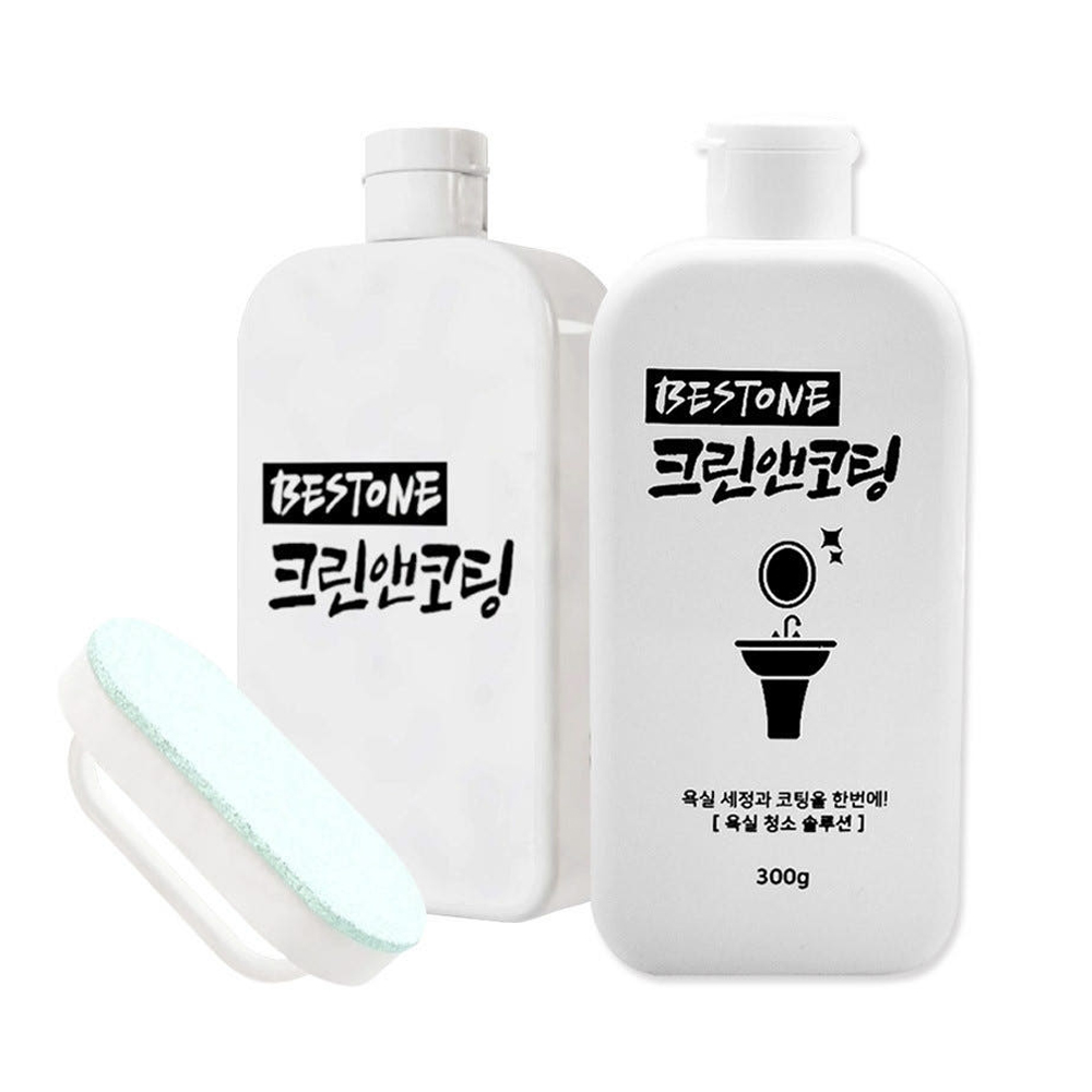 베스트원 크린앤코팅 물때 찌든때 제거제  화장실 욕실 거울 유리 세면대 변기 청소 세제 : 애드크로스