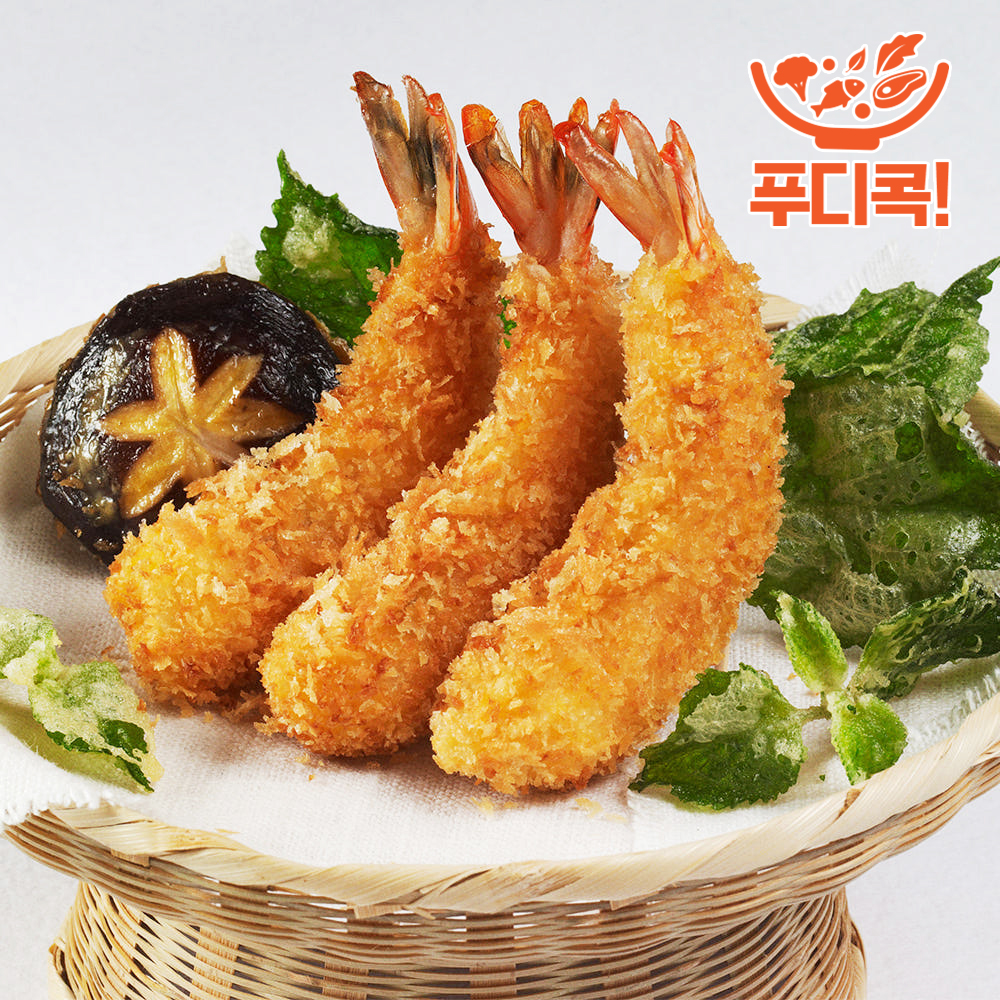 왕새우 튀김 10마리 300g 빵가루새우 : 푸디콕