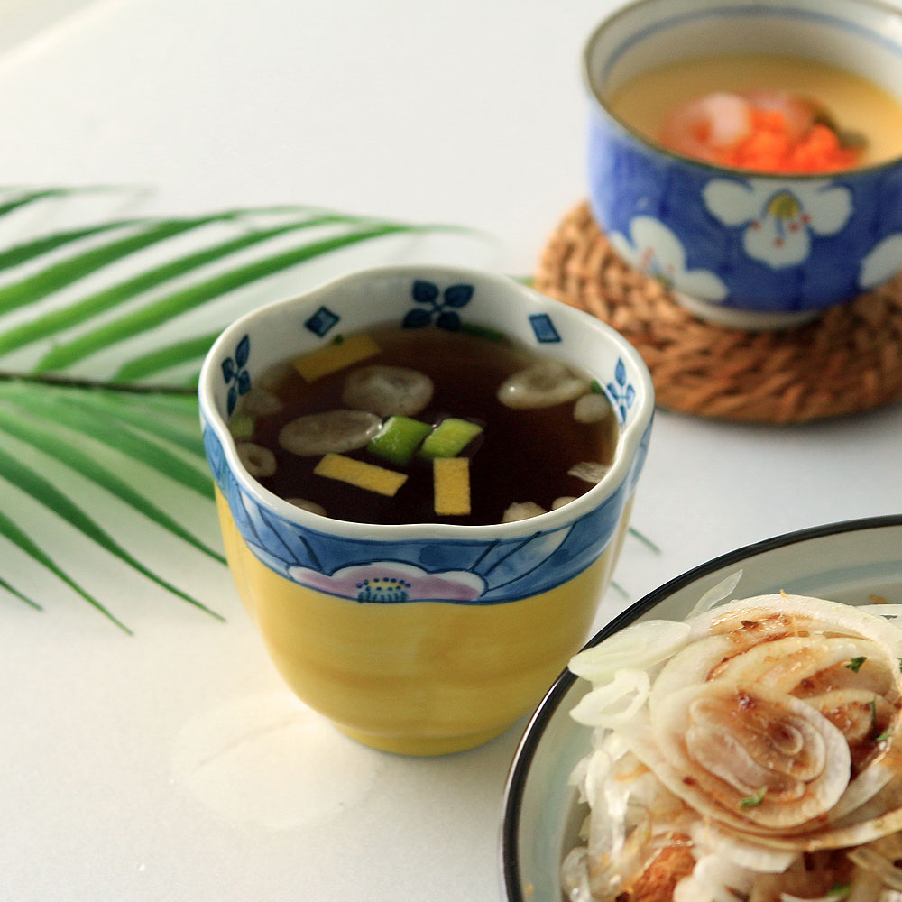 차완무시그릇 계란찜그릇 자왕 차왕 일본 뚜껑 일식 도자기 코사메 : 마이컬렉션스토어