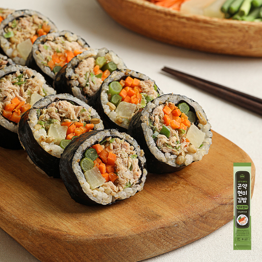다신샵 저당 식이섬유 곤약현미김밥 220g 땡초참치 5개 / 다이어트 식단관리 현미김밥 냉동김밥 곤약김밥 : 다신샵다이어트