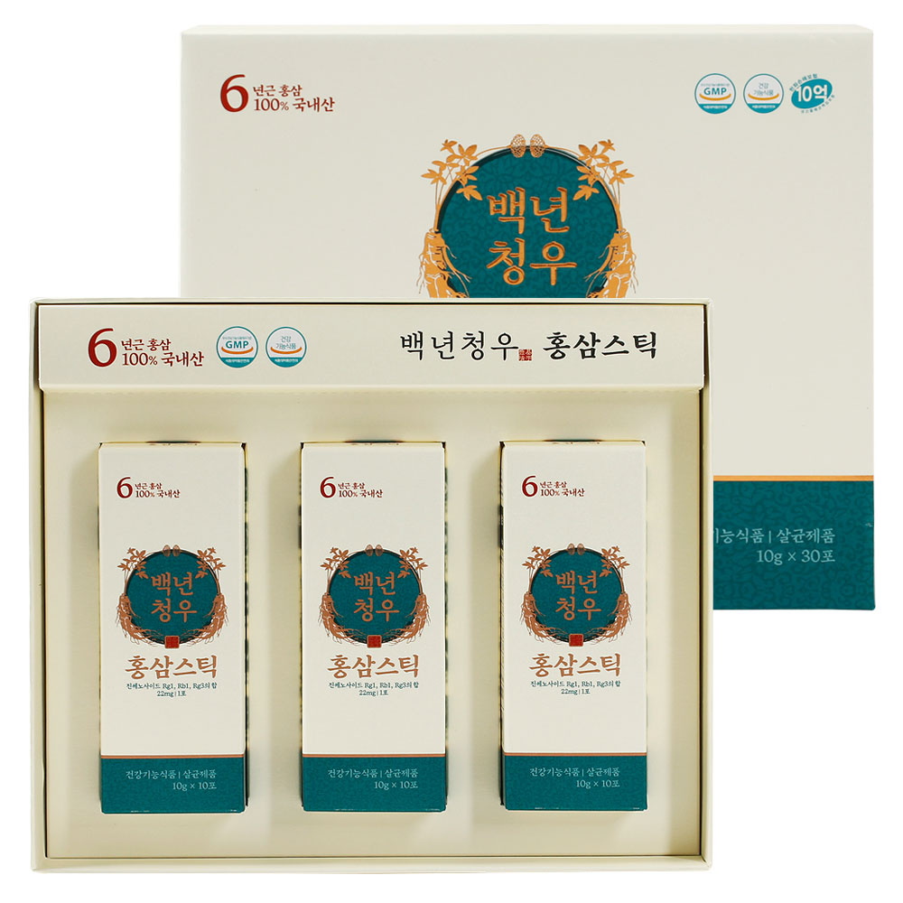 백년청우 6년근 홍삼스틱 30포 : 포스아트