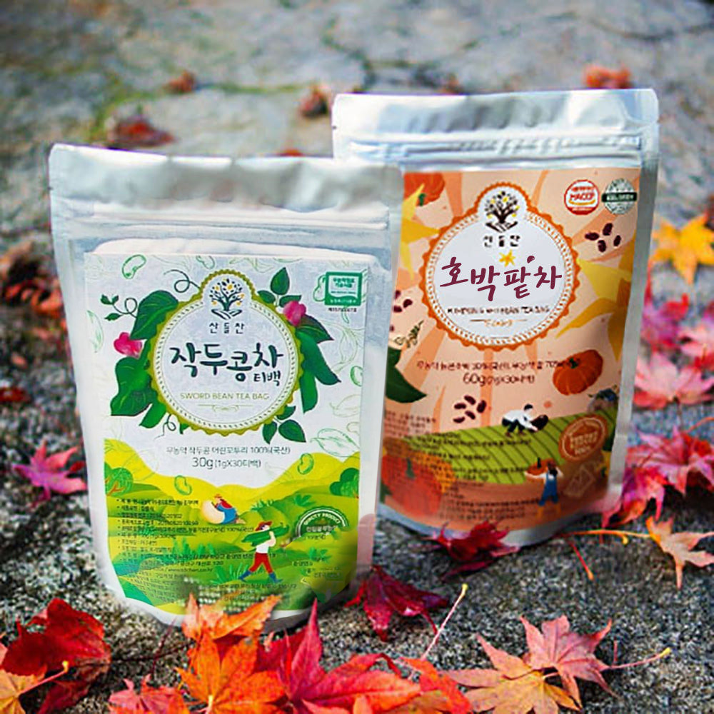 산들찬 무농약 작두콩차 호박팥차 : 산들찬