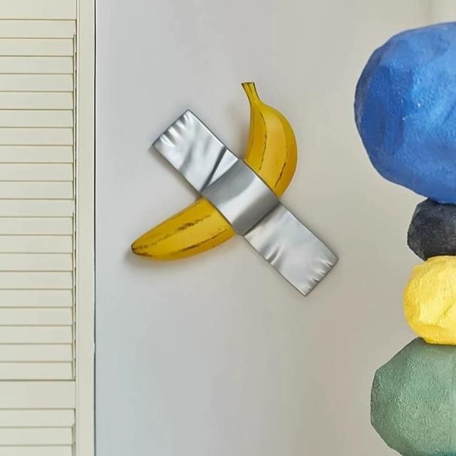 벽걸이 바나나 액자 소품 부착식 오브제 테이프 장식 벽장식 30x30cm : 아낌없이주는나뮤