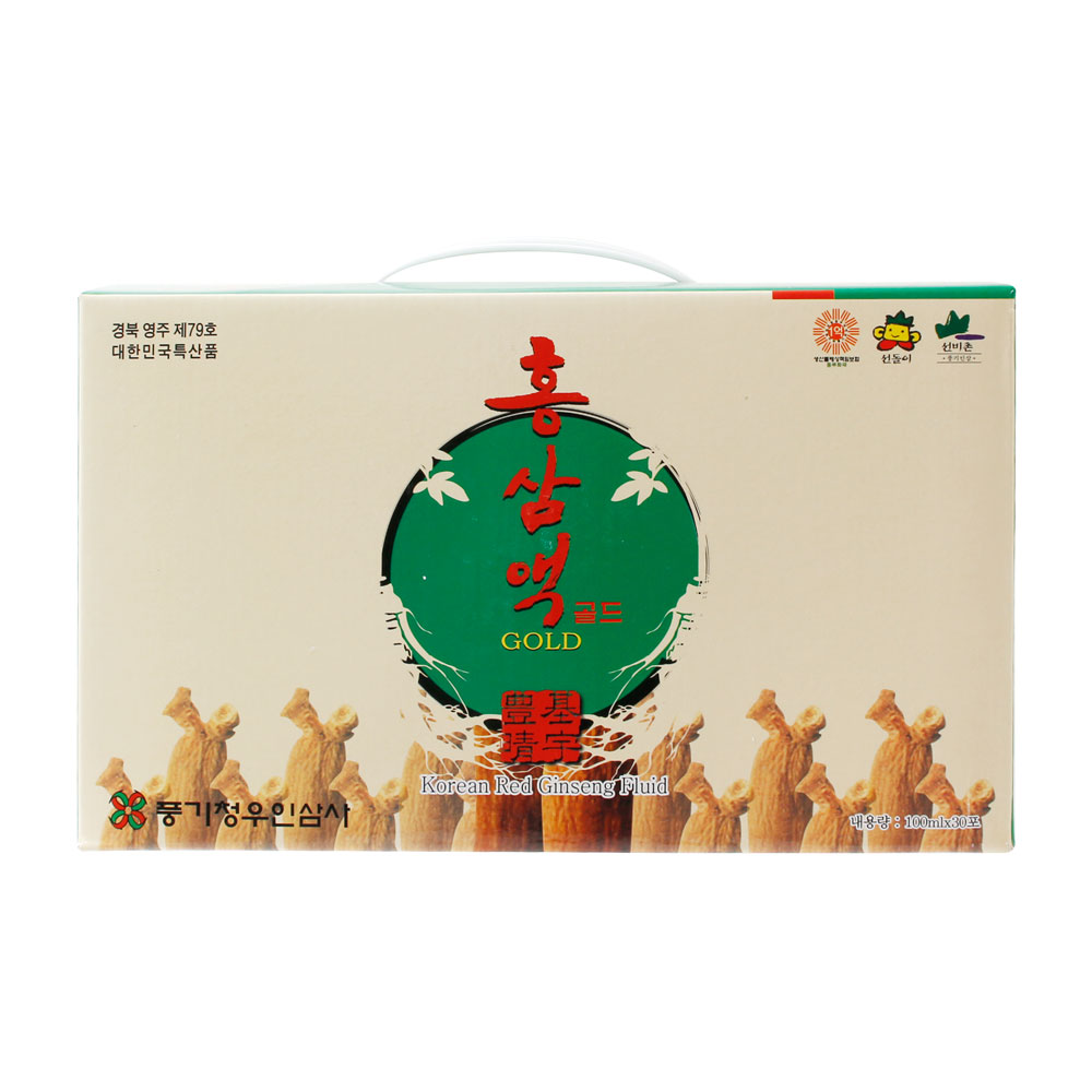 백년청우 6년근 홍삼액 골드 100ml 30포 60포 : 포스아트