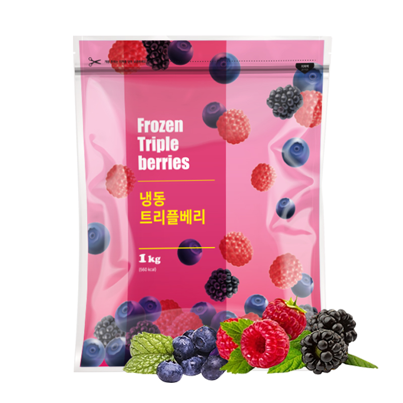 맥그로우앤마리 수입 손질 과일 세척 믹스 3종 냉동 트리플베리(칠레) 1kg x 3 : 맥그로우앤마리