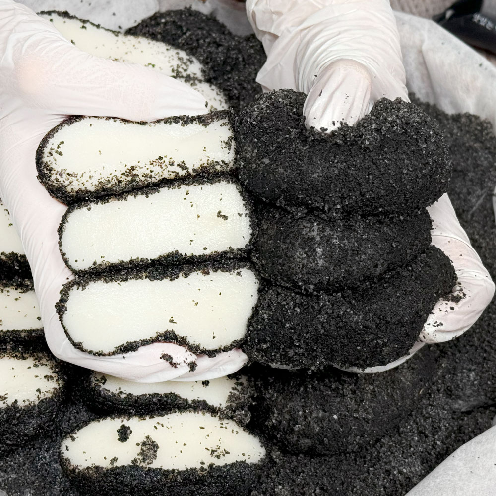 30년 전통 흑임자 인절미 개별포장 1kg+흑임자가루 50g : 명가삼대떡집