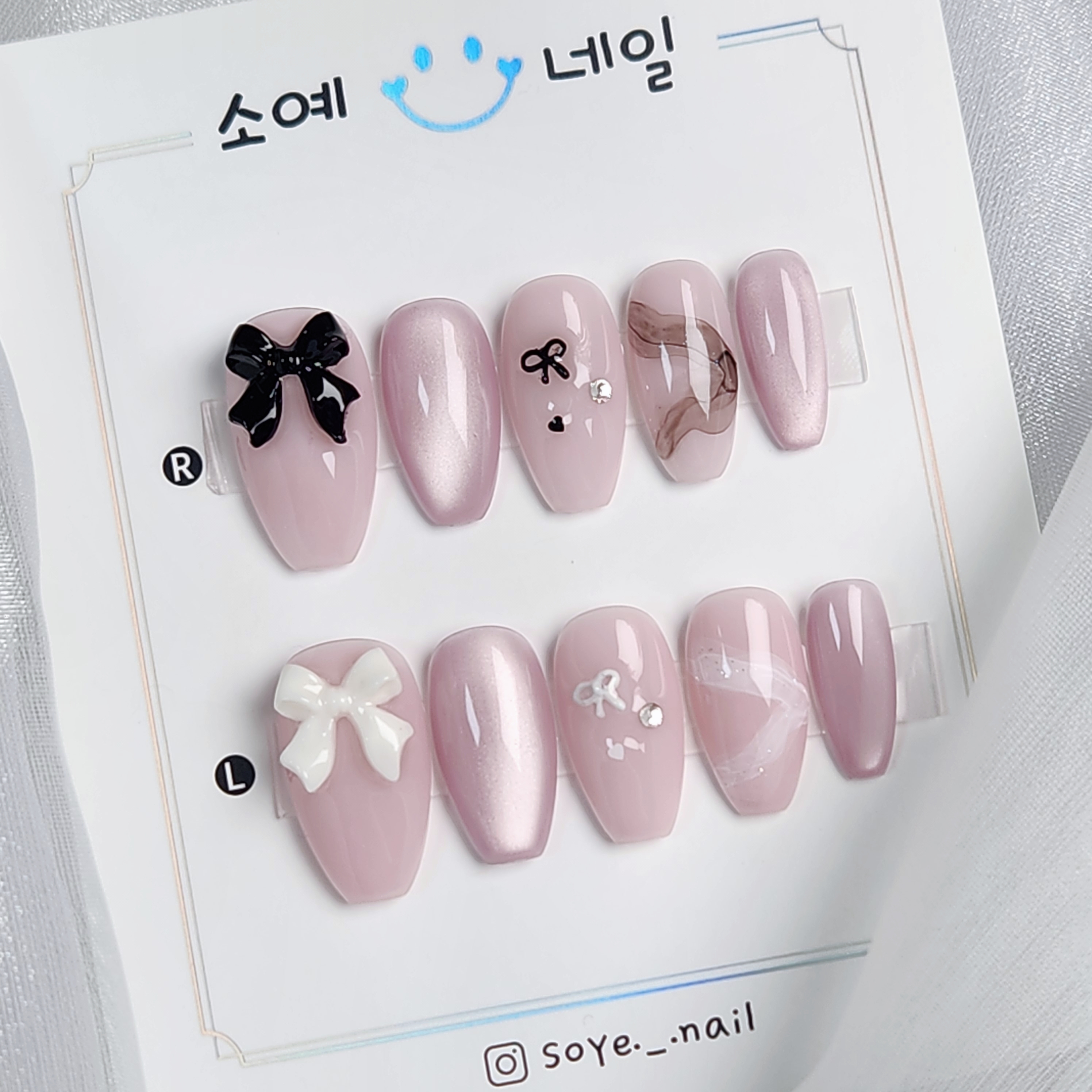 데일리 리본 네일팁 : 소예네일