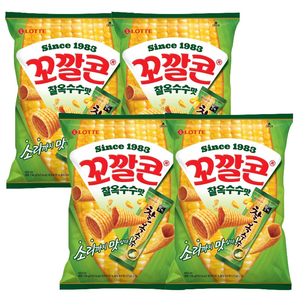 롯데웰푸드 꼬깔콘 찰옥수수맛, 144g, 4개 : 슈팅배송
