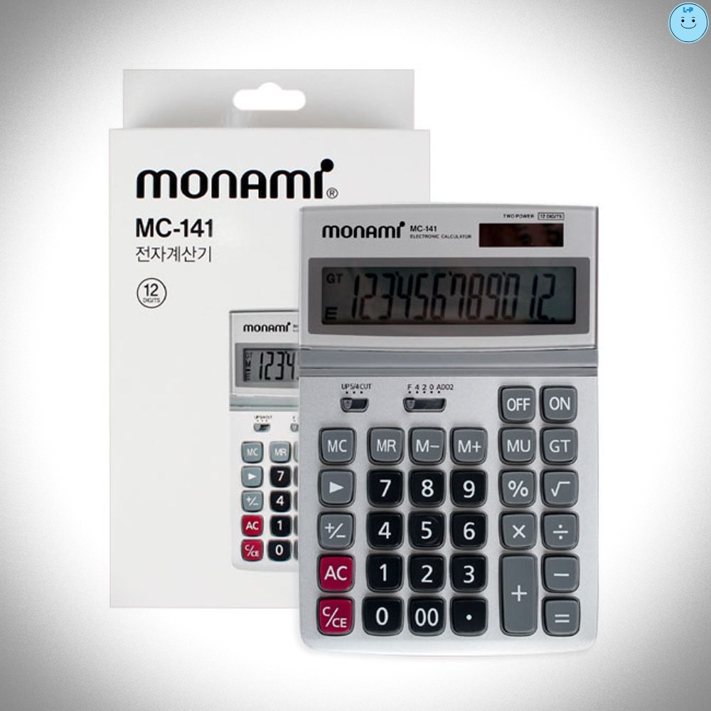 모나미 MC 141 전자계산기 1P 회계 사무용 계산기 회계용계산기 탁상계산기 : 굿쇼퍼스