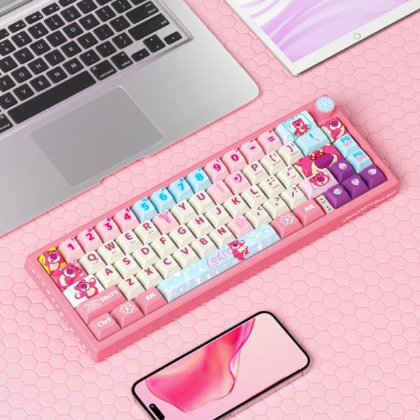 초코 퐁당 딸기 키캡 키링 클리커 발렌타인데이선물 키보드 스위치 피젯토이 핫스왑 딸깍이 상세사진 2